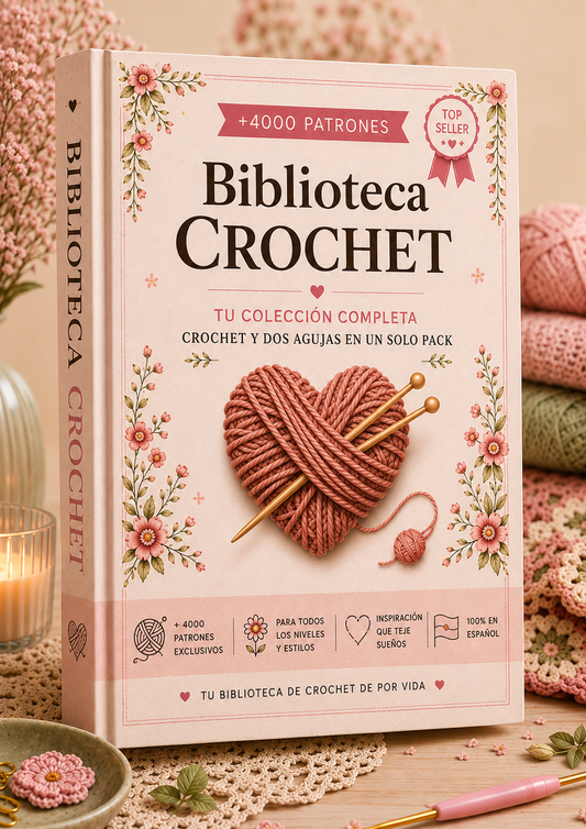 🧶 Biblioteca Crochet | +4.000 Patrones Exclusivos para crear, inspirarte y vivir de lo que amás
